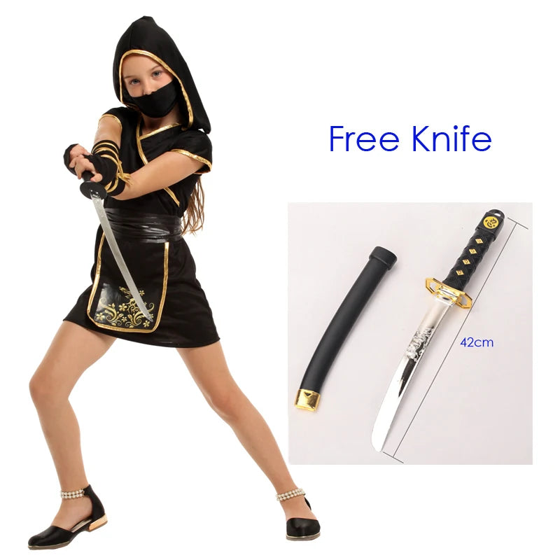 Umorden Halloween Costumes Boys Dragon Ninja Costume Girls Warrior Cosplay Carnival Party Fancy Dress Up for Kids Children