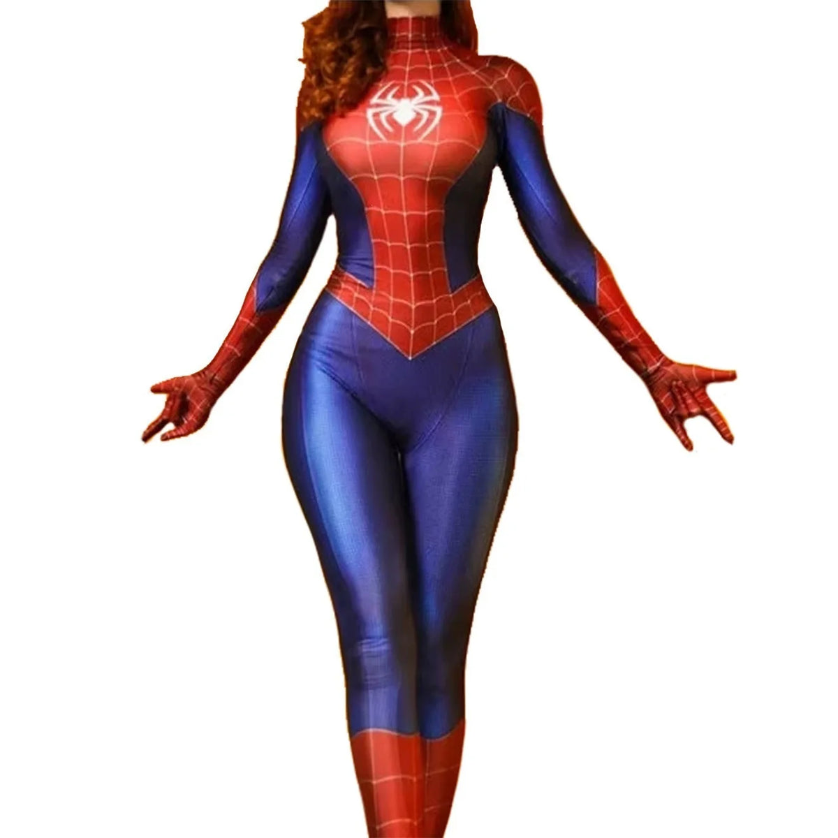2026 Superhero Style Printed Polyester Cosplay Costume Jumpsuit Adult Character Outfit Halloween Party Wear