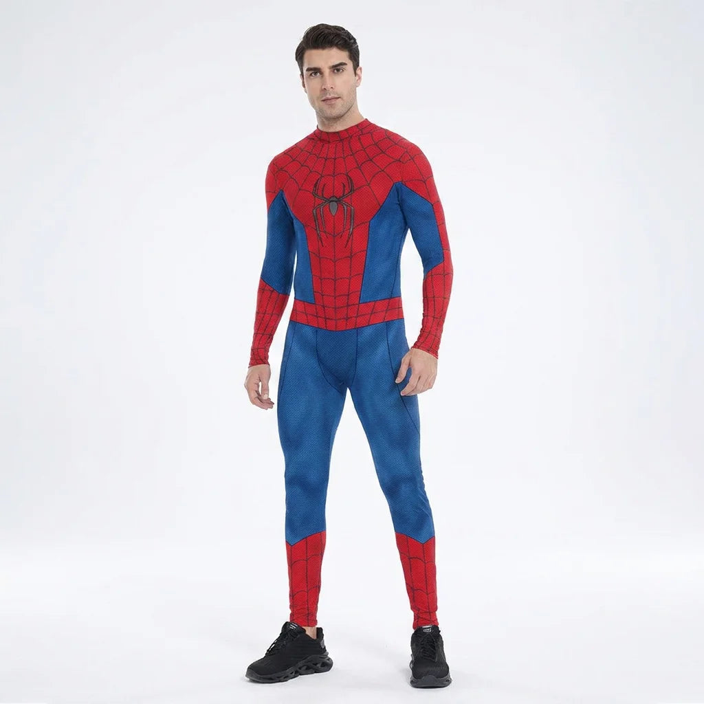 2026 Superhero Style Printed Polyester Cosplay Costume Jumpsuit Adult Character Outfit Halloween Party Wear