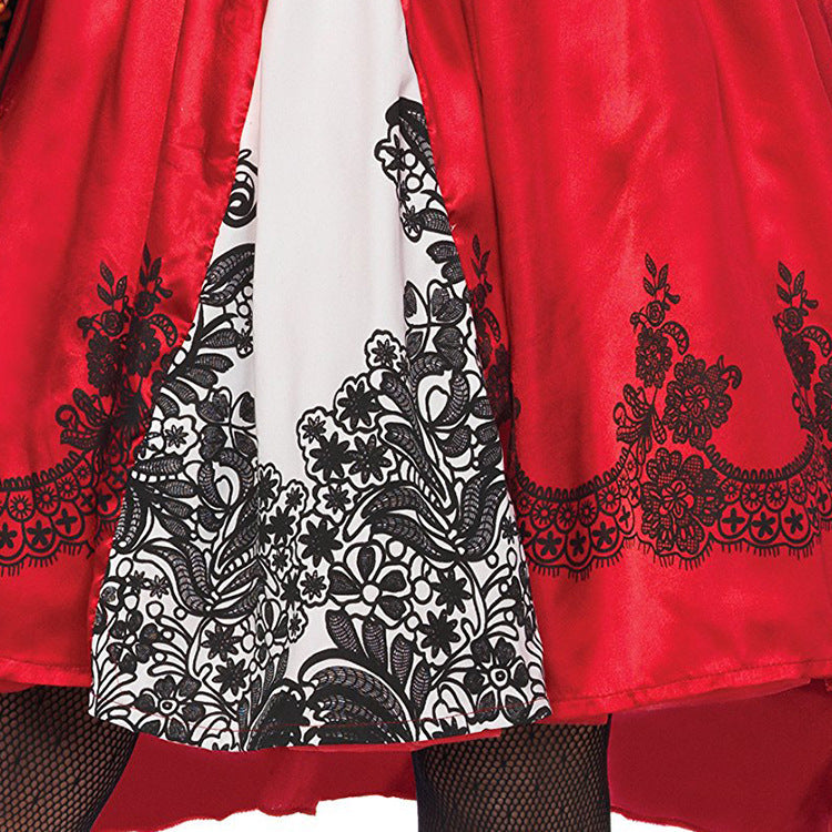 New Model Real Photos of New Size-Specific Halloween Little Red Riding Hood Costume Adult Cosplay Party Nightclub Stage Performance Costume