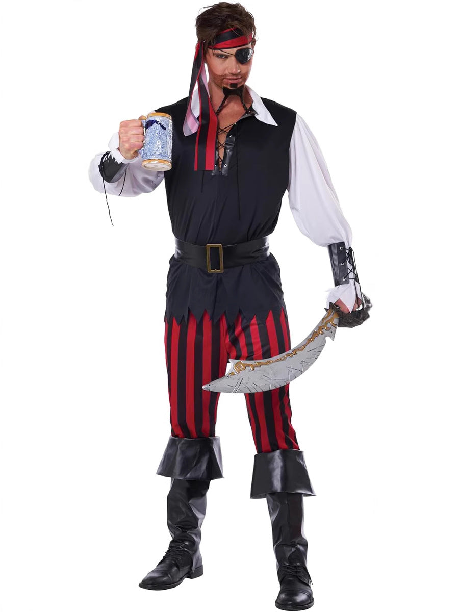 Halloween Pirate Dress up Costumes Stage Performance Costumes Holiday Party Performance Pirate Costumes
