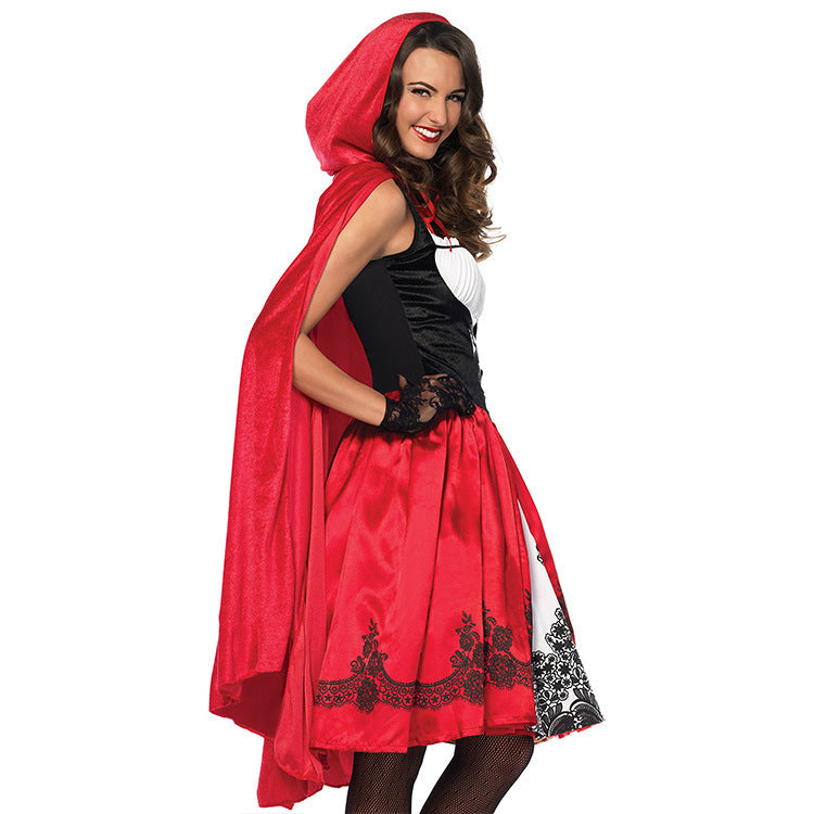 New Model Real Photos of New Size-Specific Halloween Little Red Riding Hood Costume Adult Cosplay Party Nightclub Stage Performance Costume