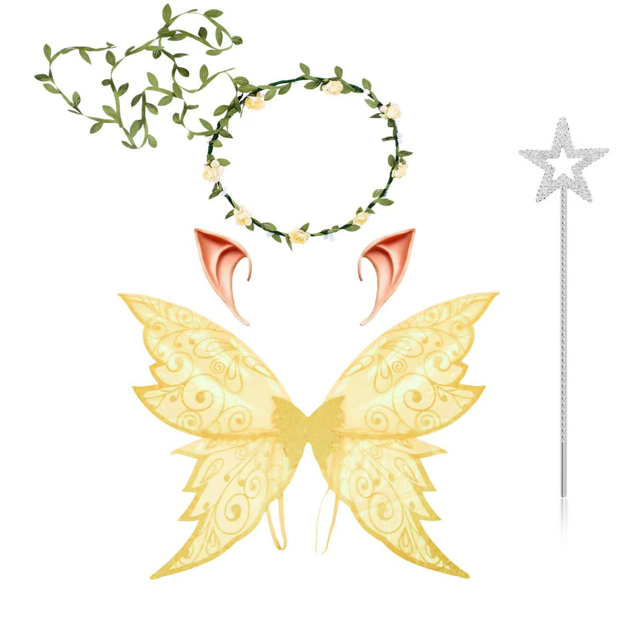2025 Halloween New Products for Kidsren and Adults Elf Butterfly Wings Back Decoration Holiday Party Dress up Hot Stamping Butterfly Wings