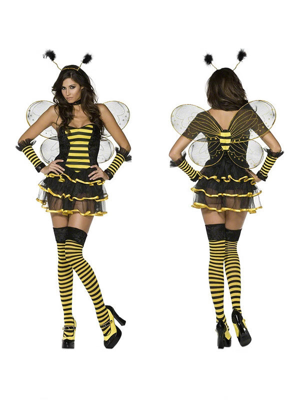 European and American Cross-Border Halloween Halloween Bee Ladybug Adult and Kidsren Cosplay Costumes Holiday Costumes