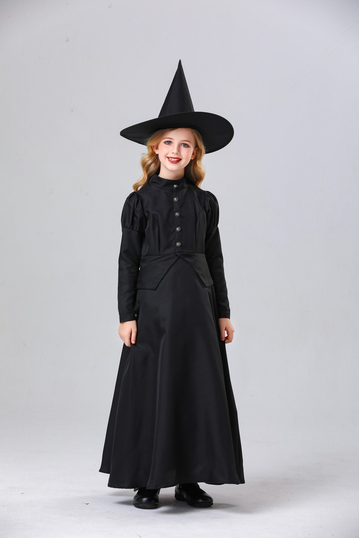 Amazon Halloween Stage Performance Cosplay Black Witch Magician Role-Playing Family Costumes