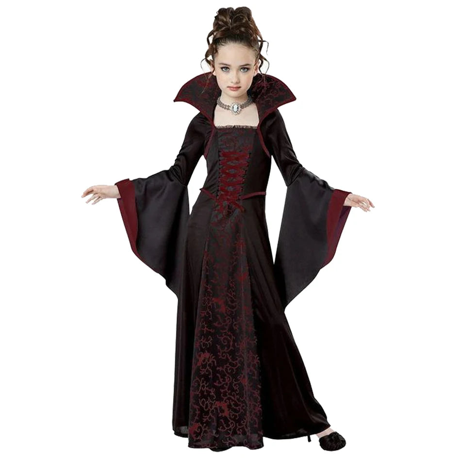2026 Girl Ghost Bride Gothic Halloween Cosplay Dress Up Kid Costume Kids Carnival Party Clothes Party Gifts