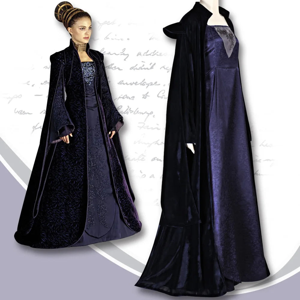 Sola Amidala Cosplay Naberrie Movie Cosplay Costume Princess Padme Long Dresses Halloween Carnival Cosplay Amidala Outfits