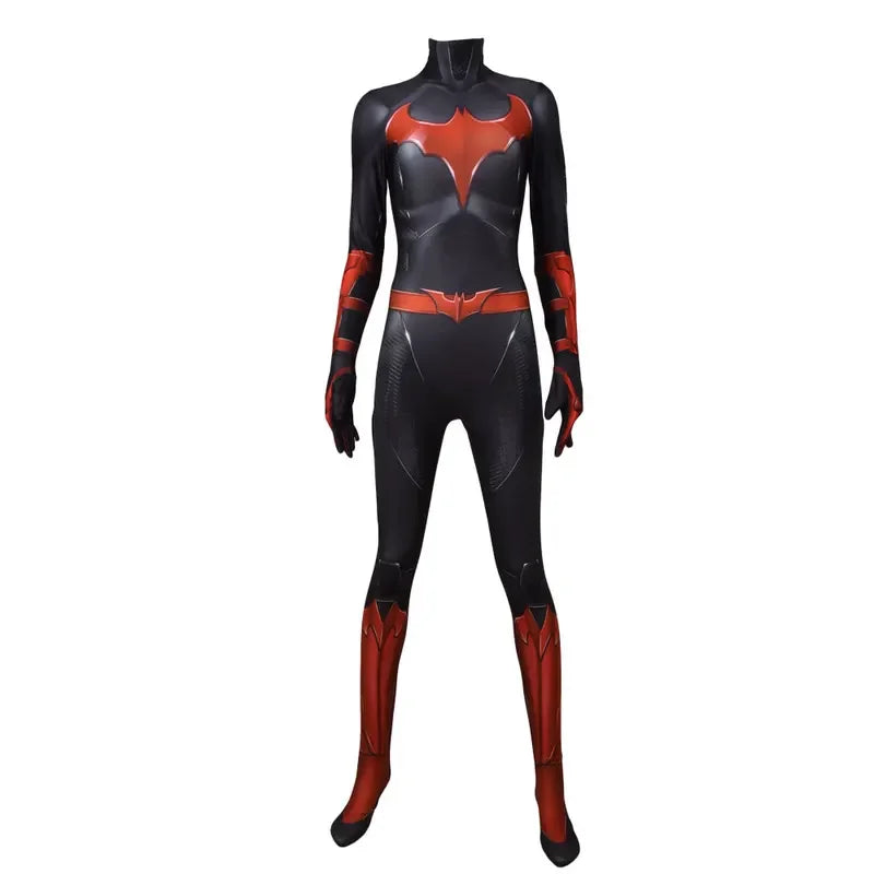 Female Batgirl Cosplay Costumes Woman Superhero Zentai Suit Halloween Bodysuit Adults Kids # 1 # W.