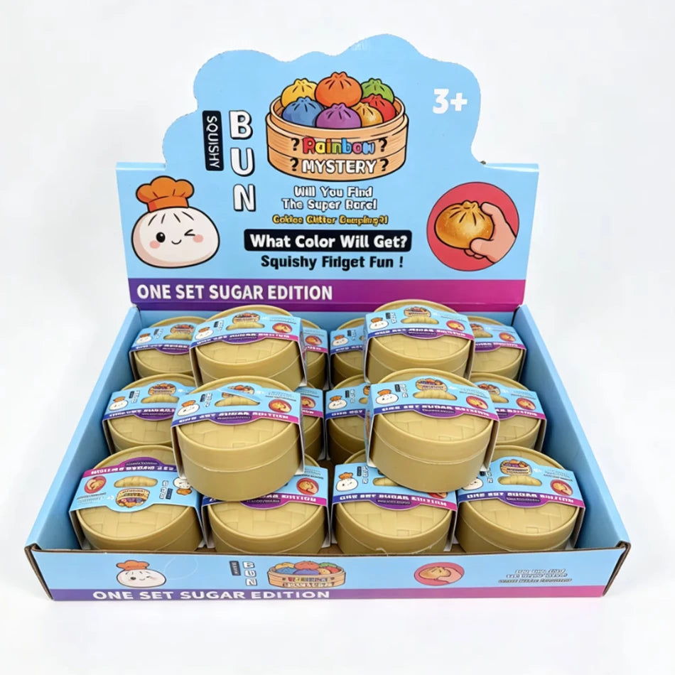 1 or 4pcs random Box Colorful Simulated MINI* Steamed Bun Squishy Dumpling Squeeze Toy