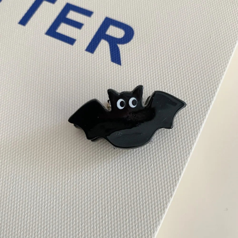 Fashion Creative Small Bat Pumpkin Shape Hairpin Halloween Festive Hair Clip Children Girl Four Seasons Party Headwear