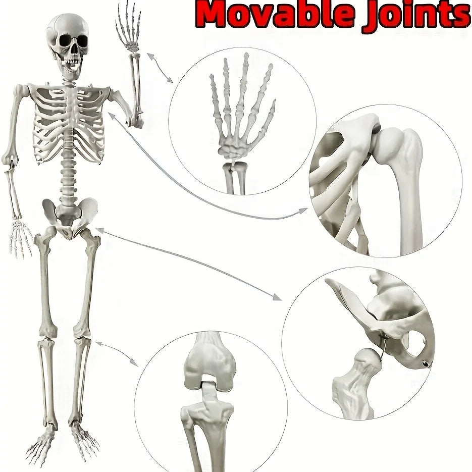 1pc Halloween Decoration Fake Skeleton Sculpture For Halloween Decor, Home Decor, Garden Decor, Haunted House
