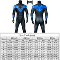 Superhero Nightwing Cosplay Zentai Bodysuit Robin Dick Grayson Jumpsuit Mask Costume Set Halloween Party Cosplay Catsuit Spandex