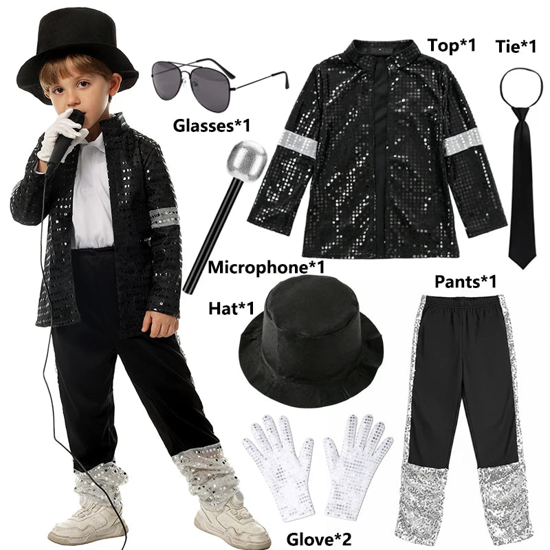 Super Cool for Kids Clothes Cosplay Birthday Party Dance Performance Children's Costume Pop Star Boys Girls Dance Outfits