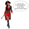 Beautiful Female Pirate Character Costume Performance, Caribbean Costume Party, Stage Performance, Striped Elements