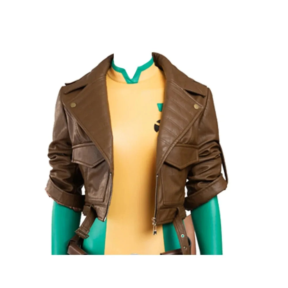 Woman Rogue Cosplay Costume Anna Bodysuit Leather Coat Outfit Full Set and Individual Items Are Sold Halloween Deguisement
