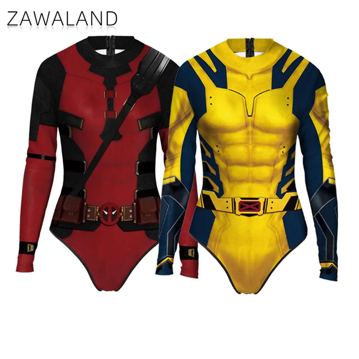 Wolverine Deadpool Costume Adult Boy Girl Cosplay Bodysuit Fancy Halloween Party Dress Up Novelty T-shirts Carnival Zentai Suit