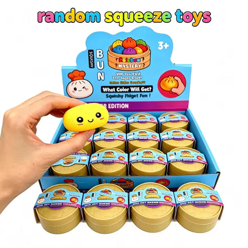 1 or 4pcs random Box Colorful Simulated MINI* Steamed Bun Squishy Dumpling Squeeze Toy