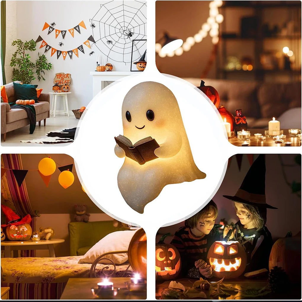 Cute Ghost Reading Desk Light Halloween Ghost 3D LED Luminous Ghost Night Light For Halloween Gifts Party Home Decoration