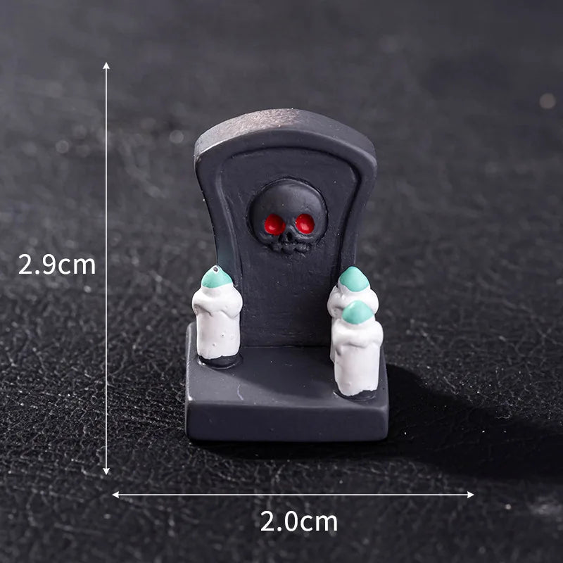 Micro Landscape Halloween Decoration Accessories Mummy Skull Rabbit Magic House Ghost Pumpkin Small Ornament Miniatures