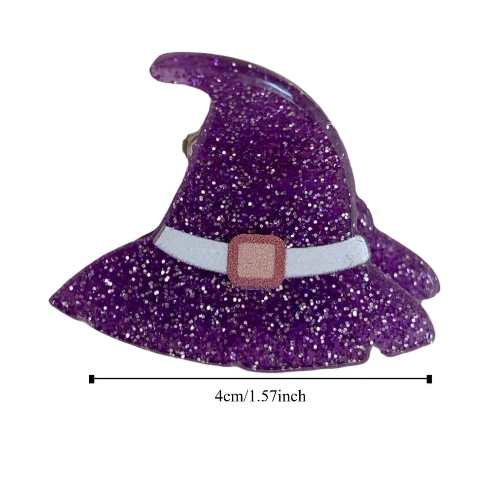 Fashion Creative Small Bat Pumpkin Shape Hairpin Halloween Festive Hair Clip Children Girl Four Seasons Party Headwear