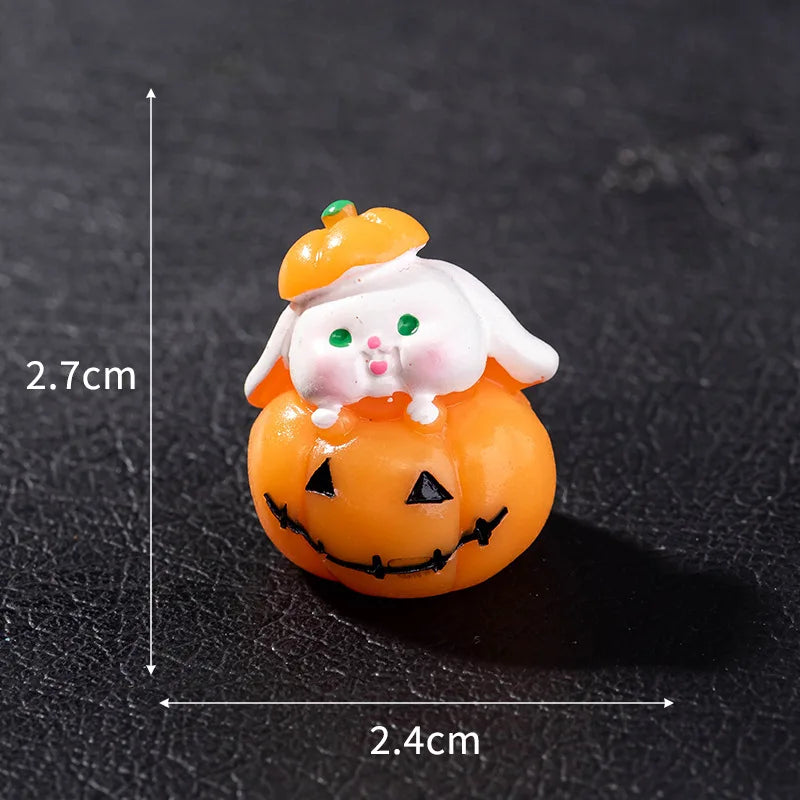 Micro Landscape Halloween Decoration Accessories Mummy Skull Rabbit Magic House Ghost Pumpkin Small Ornament Miniatures