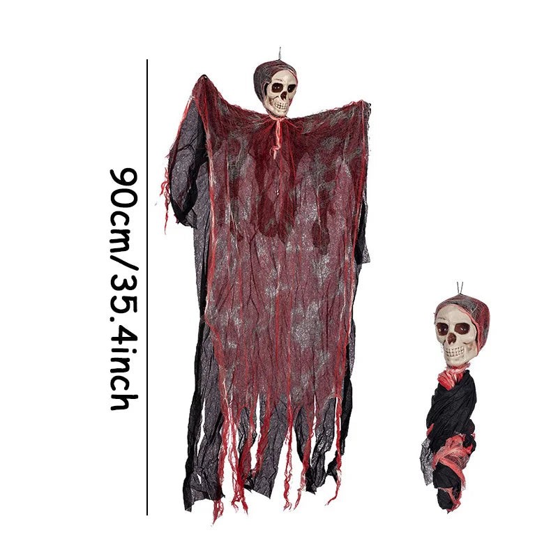 1pc 90CM Halloween Decor Skeleton Ghosts Hanging Decoration Decorations For Outdoor Indoor Party Bar Scary Props Graveyard Decor