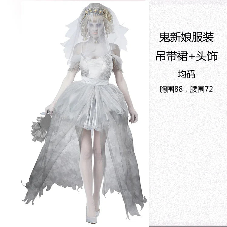 Women Halloween Vampire couple uniform Purim Cosplay Costumes men Horror Ghost Dead Zombie Corpse Bride costume Dress adult