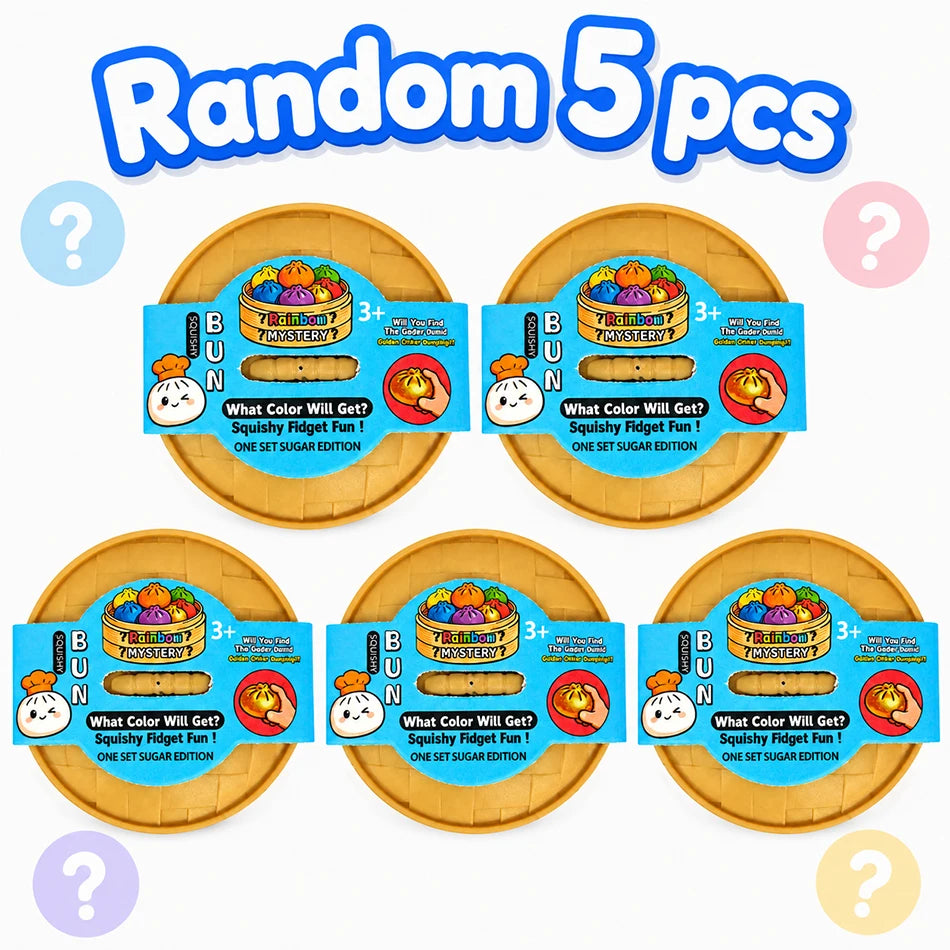 1 or 4pcs random Box Colorful Simulated MINI* Steamed Bun Squishy Dumpling Squeeze Toy