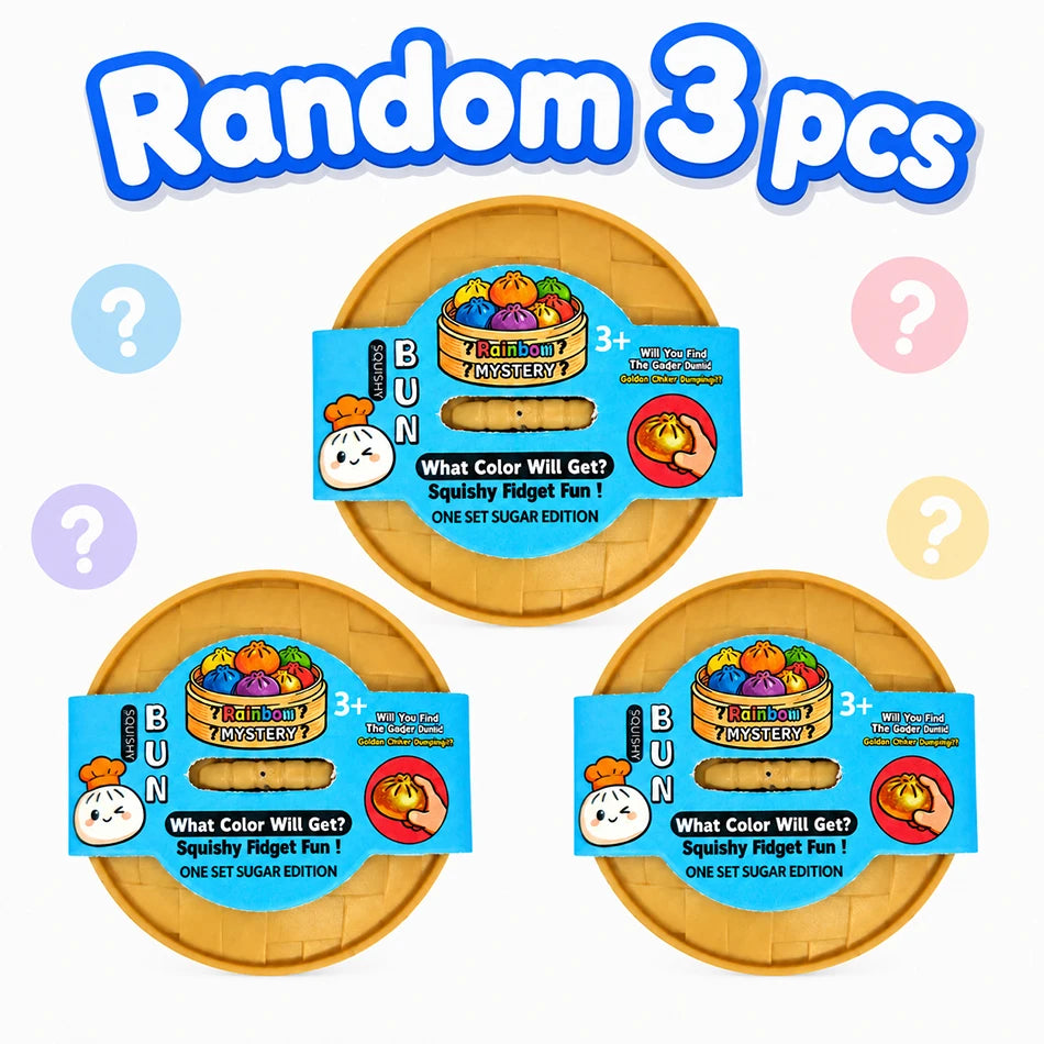 1 or 4pcs random Box Colorful Simulated MINI* Steamed Bun Squishy Dumpling Squeeze Toy