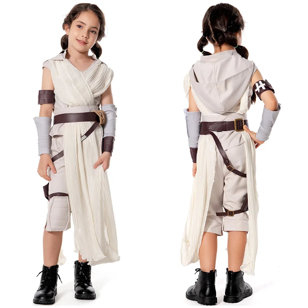 Teen Rey Youth Anakin Cosplay Fantasy Movie Space Battle Knight Disguise Costume Halloween Teen 14 Years Fantasia Outfit