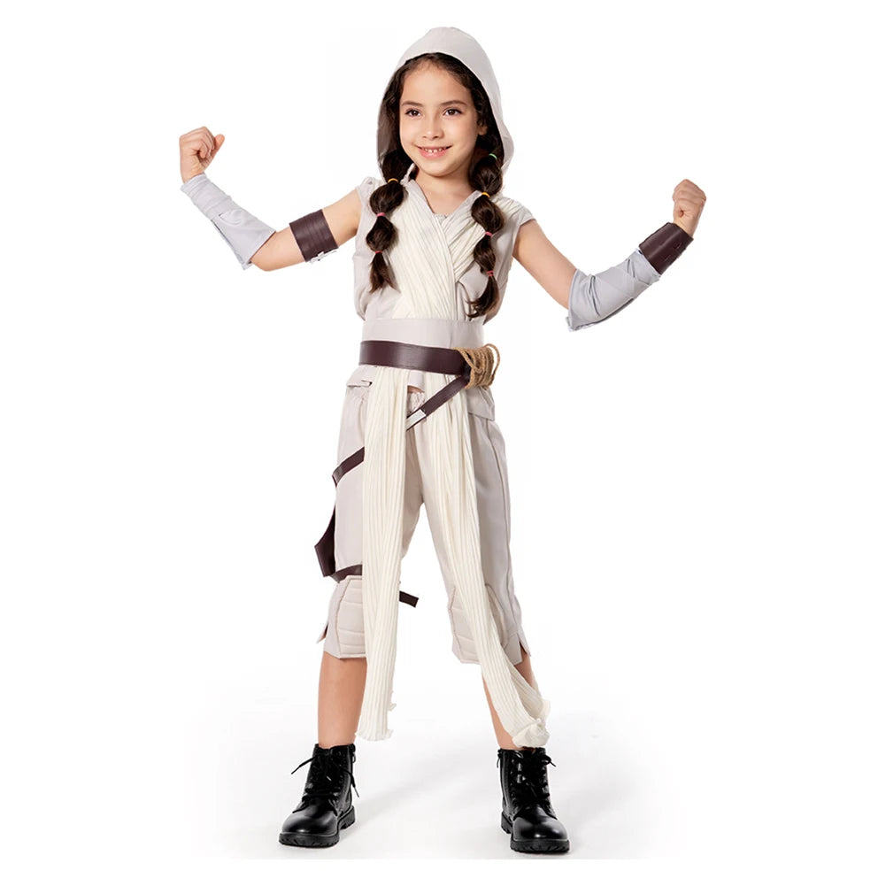 Teen Rey Youth Anakin Cosplay Fantasy Movie Space Battle Knight Disguise Costume Halloween Teen 14 Years Fantasia Outfit