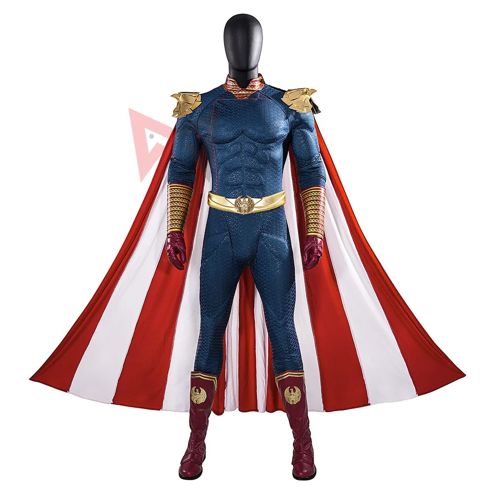 New The Boys Homelandering Cosplay Costume Jumpsuit Cloak Gloves Shoulder Patch Prop For Game Party Halloween Custom Made