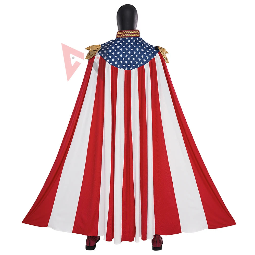 New The Boys Homelandering Cosplay Costume Jumpsuit Cloak Gloves Shoulder Patch Prop For Game Party Halloween Custom Made