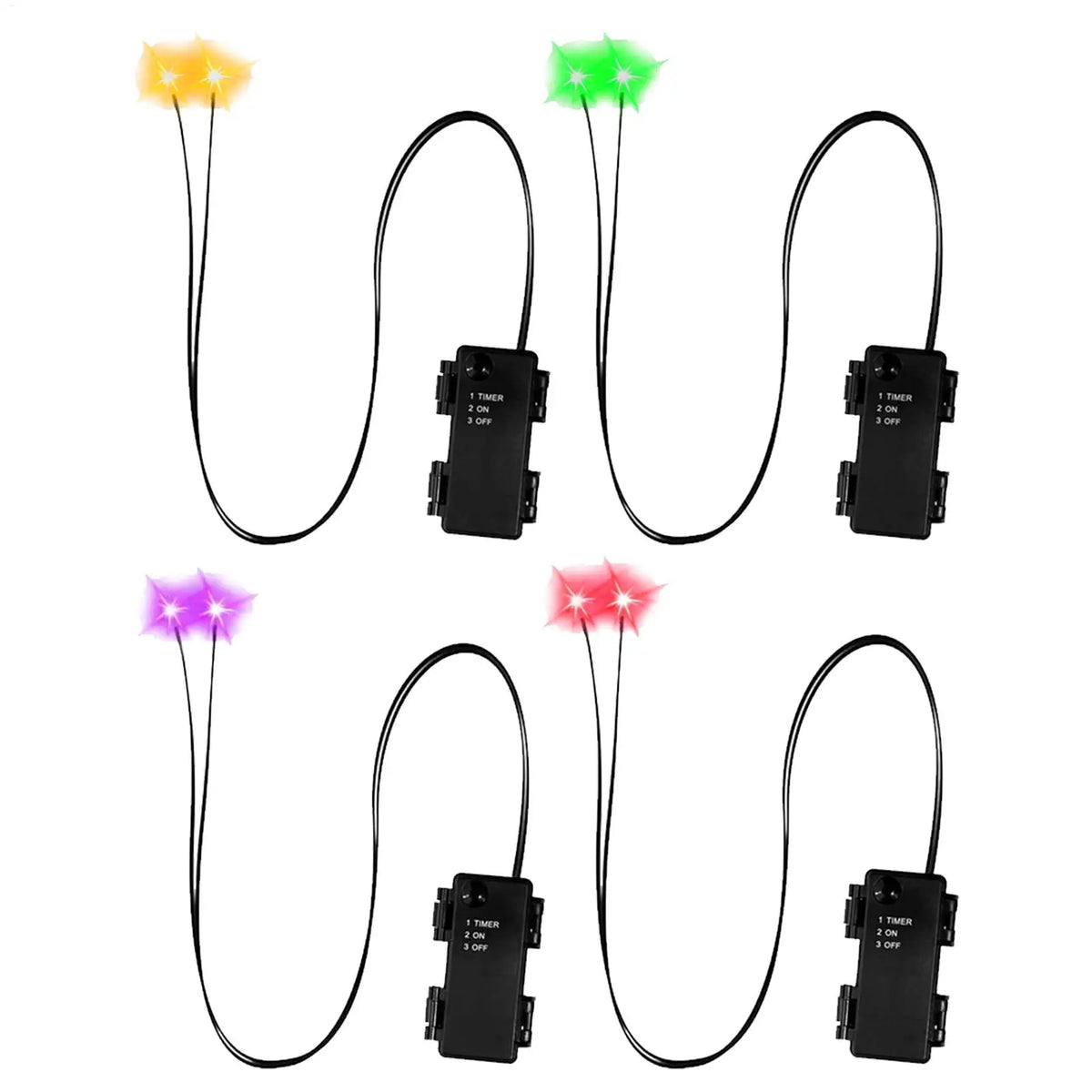 Glowing Eyes Halloween Decor with Timer LED Light Up Props for Skulls Pumpkins Tombstones Masks Halloween Party Decorations