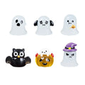 6Pcs Luminous Figurine Miniature Halloween Cartoon Pumpkin Ghost Micro Landscape Ornaments Home Office Desk Room Decorations