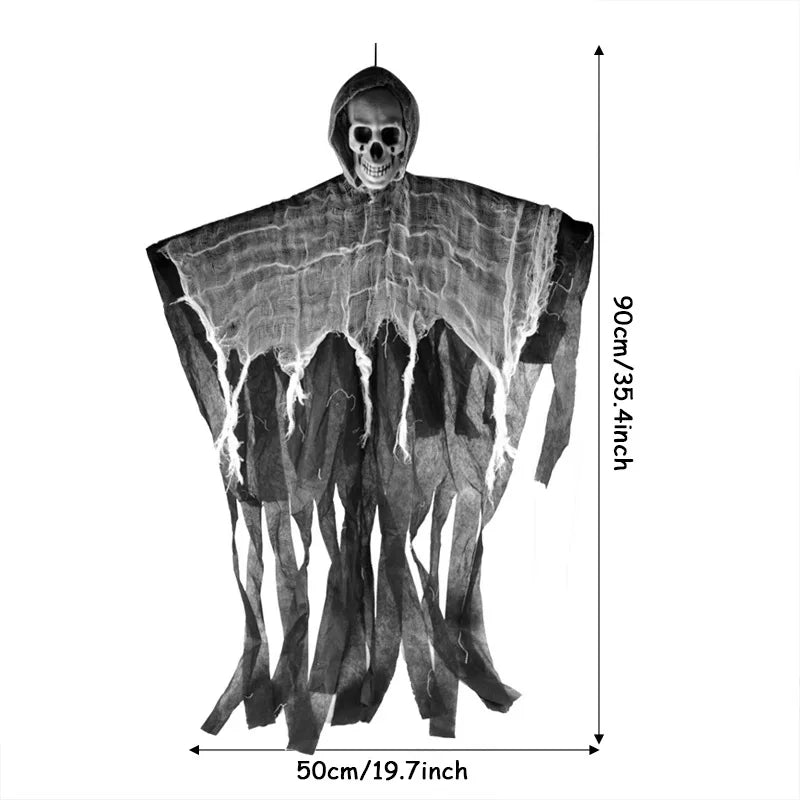 1pc 90CM Halloween Decor Skeleton Ghosts Hanging Decoration Decorations For Outdoor Indoor Party Bar Scary Props Graveyard Decor