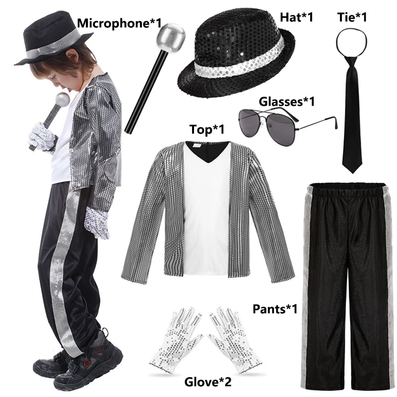 Super Cool for Kids Clothes Cosplay Birthday Party Dance Performance Children's Costume Pop Star Boys Girls Dance Outfits