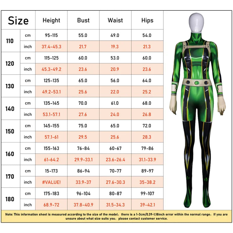 Anime Asui Tsuyu Ochaco Uraraka Cosplay My Hero Academia Cosplay Costumes Uniform Jumpsuit Froppy Suit Halloween Party Cos Women