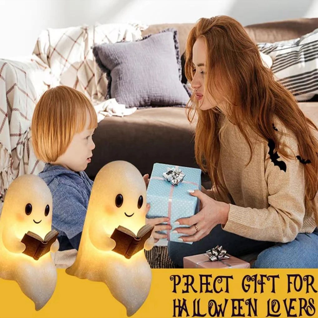 Cute Ghost Reading Desk Light Halloween Ghost 3D LED Luminous Ghost Night Light For Halloween Gifts Party Home Decoration