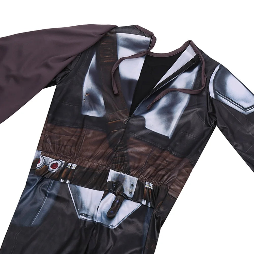 Halloween Costumes for Boy Children Anime Cosplay Galaxy Bounty Hunter Mandalorian Costume Fantasy Armor Suit with Mask Full Set
