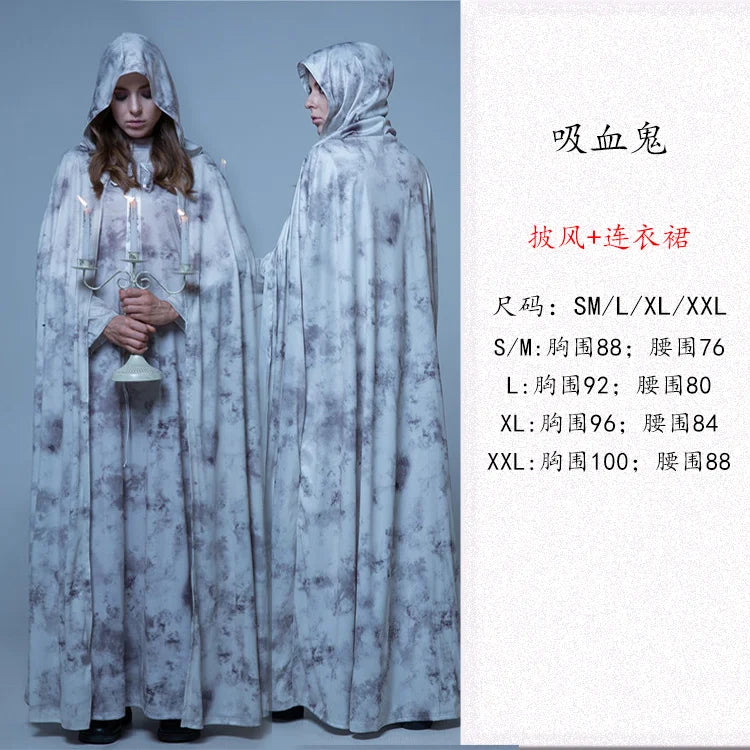 Women Halloween Vampire couple uniform Purim Cosplay Costumes men Horror Ghost Dead Zombie Corpse Bride costume Dress adult
