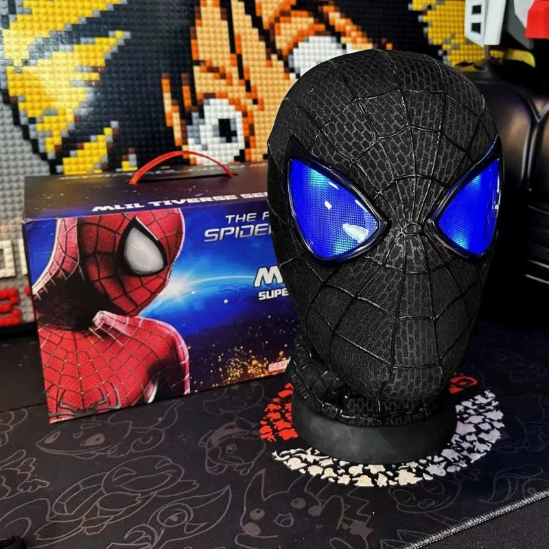 Spider-Man Headgear With Movable Eyes Cool Cosplay Accessory Manual Electric Amazing Mask Gift For Festivals Party Display