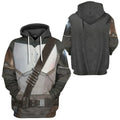 Mens Warrior Armor Cosplay Hoodie  Over Print Pullover Sweatshirt Cool Costume Hoodie For Halloween Theme Party Street Outfit