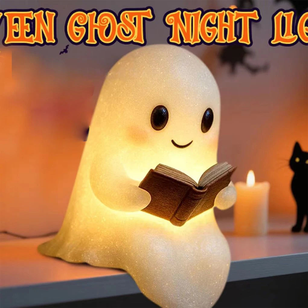 Cute Ghost Reading Desk Light Halloween Ghost 3D LED Luminous Ghost Night Light For Halloween Gifts Party Home Decoration