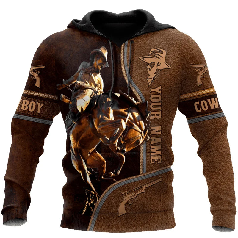 West Cowboy Cosplay Hoodies Men Women Clothing Santa Claus Hoodie Sweatshirt Comforts Long Sleeved Pullover Tops Streetwear