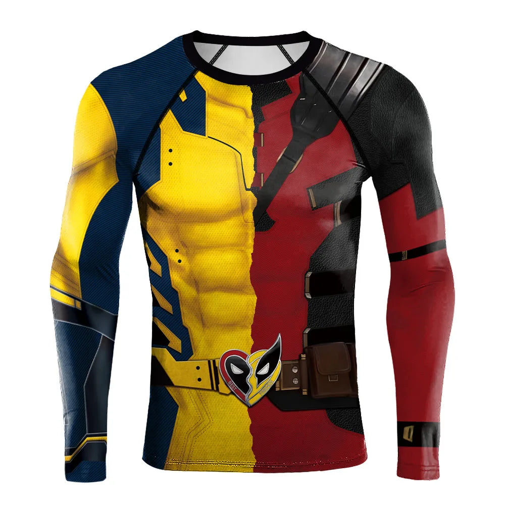 Wolverine Deadpool Costume Adult Boy Girl Cosplay Bodysuit Fancy Halloween Party Dress Up Novelty T-shirts Carnival Zentai Suit