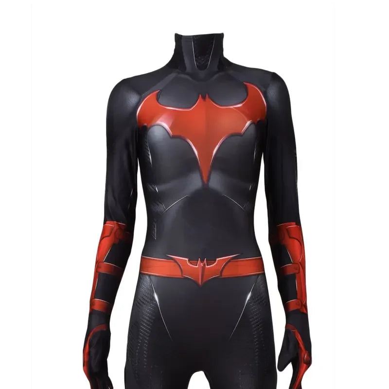 Female Batgirl Cosplay Costumes Woman Superhero Zentai Suit Halloween Bodysuit Adults Kids # 1 # W.