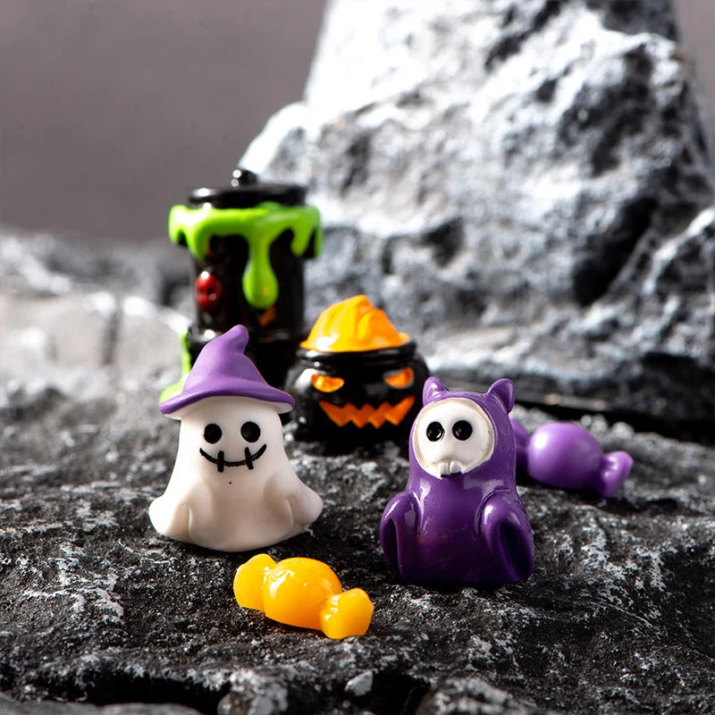 Micro Landscape Halloween Decoration Accessories Mummy Skull Rabbit Magic House Ghost Pumpkin Small Ornament Miniatures