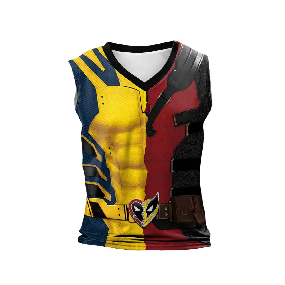 Wolverine Deadpool Costume Adult Boy Girl Cosplay Bodysuit Fancy Halloween Party Dress Up Novelty T-shirts Carnival Zentai Suit