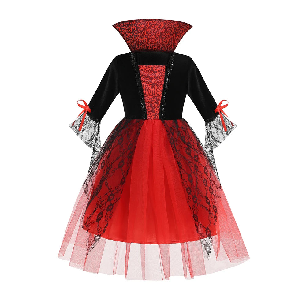 2026 Girl Ghost Bride Gothic Halloween Cosplay Dress Up Kid Costume Kids Carnival Party Clothes Party Gifts